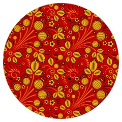 Seamless-pattern-slavic-folk-style Round Trivet