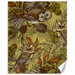 Forest-vintage-seamless-background-with-owls Canvas 16  X 20 