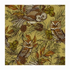 Forest-vintage-seamless-background-with-owls Medium Glasses Cloth (2 Sides)