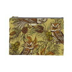 Forest-vintage-seamless-background-with-owls Cosmetic Bag (large) by Jancukart