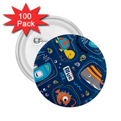 Seamless-pattern-vector-submarine-with-sea-animals-cartoon 2 25  Buttons (100 Pack) 