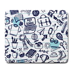 Hand-drawn-back-school-pattern Large Mousepads