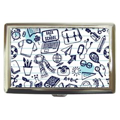 Hand-drawn-back-school-pattern Cigarette Money Case