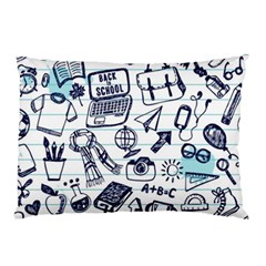 Hand-drawn-back-school-pattern Pillow Case by Jancukart