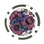Floral-wallpaper-pattern-with-engraved-hand-drawn-flowers-vintage-style Poker Chip Card Guard Front