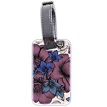 Floral-wallpaper-pattern-with-engraved-hand-drawn-flowers-vintage-style Luggage Tag (two sides) Back