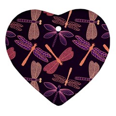 Dragonfly-pattern-design Ornament (heart)