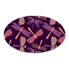 Dragonfly-pattern-design Oval Magnet