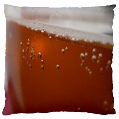 Bubble Beer Large Flano Cushion Case (two Sides)