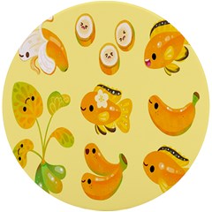 Banana Cichlid Uv Print Round Tile Coaster by artworkshop
