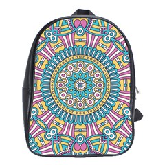 Mandala 01 School Bag (xl) by zappwaits