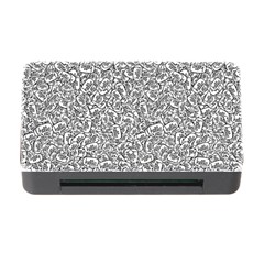 Black And White Hello Text Motif Random Pattern Memory Card Reader With Cf by dflcprintsclothing