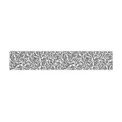 Black And White Hello Text Motif Random Pattern Flano Scarf (mini) by dflcprintsclothing