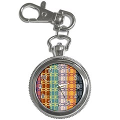 Grungy Vintage Patterns Key Chain Watches by artworkshop