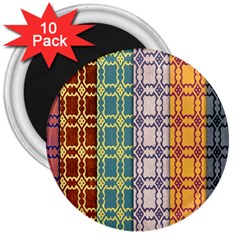 Grungy Vintage Patterns 3  Magnets (10 Pack) 