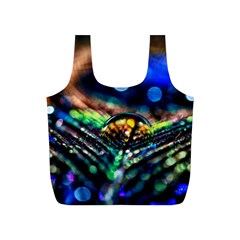 Peacock Feather Drop Full Print Recycle Bag (s) by artworkshop