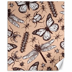 Vintage-drawn-insect-seamless-pattern Canvas 16  X 20 