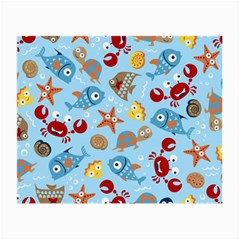 Seamless-pattern-funny-marine-animals-cartoon Small Glasses Cloth