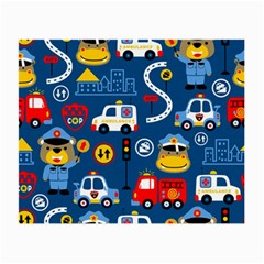 Seamless-pattern-vector-rescue-team-cartoon Small Glasses Cloth