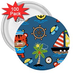 Seamless-pattern-with-sailing-cartoon 3  Buttons (100 Pack) 