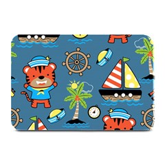 Seamless-pattern-with-sailing-cartoon Plate Mats