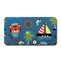 Seamless-pattern-with-sailing-cartoon Medium Bar Mats by Jancukart