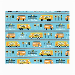 Buses-cartoon-pattern-vector Small Glasses Cloth (2 Sides)