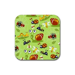 Little-animals-cartoon Rubber Coaster (square) by Jancukart