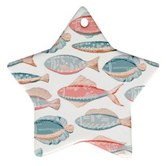 Hand-drawn-seamless-pattern-with-cute-fishes-doodle-style-pink-blue-colors Ornament (star)