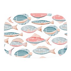 Hand-drawn-seamless-pattern-with-cute-fishes-doodle-style-pink-blue-colors Mini Square Pill Box by Jancukart