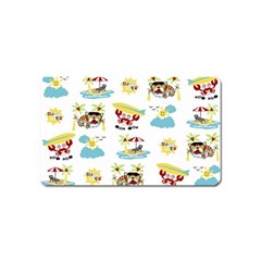 Vector-pattern-with-funny-animals-cartoon-summer-holiday-beach Magnet (name Card)