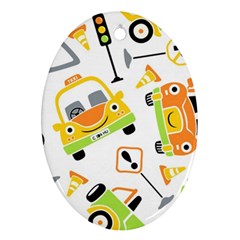 Seamless-pattern-vector-illustration-vehicles-cartoon Ornament (oval)