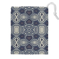 Abstract Pattern Geometric Backgrounds Drawstring Pouch (4xl) by Eskimos