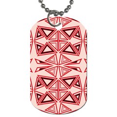 Abstract Pattern Geometric Backgrounds  Dog Tag (one Side) by Eskimos