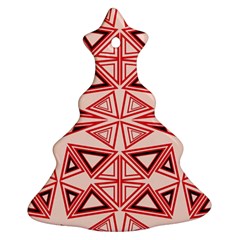 Abstract Pattern Geometric Backgrounds  Christmas Tree Ornament (two Sides) by Eskimos