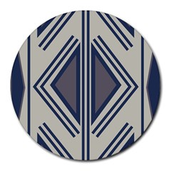 Abstract Pattern Geometric Backgrounds  Round Mousepads by Eskimos