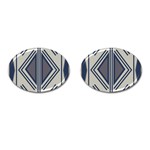 Abstract pattern geometric backgrounds  Cufflinks (Oval) Front(Pair)