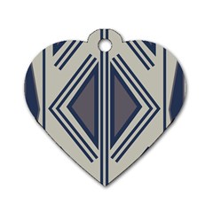 Abstract Pattern Geometric Backgrounds  Dog Tag Heart (one Side) by Eskimos