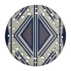 Abstract pattern geometric backgrounds  Round Filigree Ornament (Two Sides)