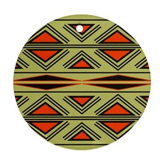 Abstract Pattern Geometric Backgrounds Ornament (round) by Eskimos