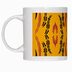 Folk flowers print Floral pattern Ethnic art White Mug