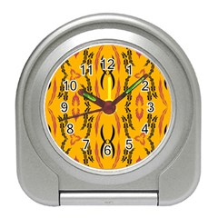 Folk flowers print Floral pattern Ethnic art Travel Alarm Clock