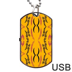 Folk Flowers Print Floral Pattern Ethnic Art Dog Tag Usb Flash (one Side) by Eskimos