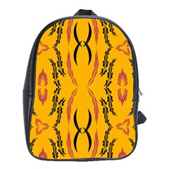 Folk flowers print Floral pattern Ethnic art School Bag (XL)