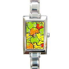 Fruit Food Wallpaper Rectangle Italian Charm Watch