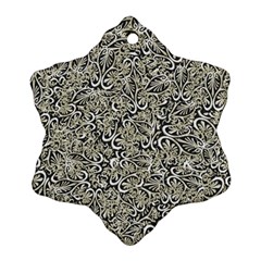 Intricate Ornate Pattern Snowflake Ornament (two Sides) by dflcprintsclothing