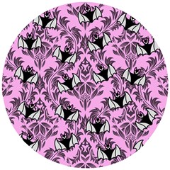 Pink Bats Wooden Puzzle Round