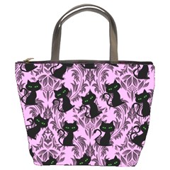 Pink Cats Bucket Bag