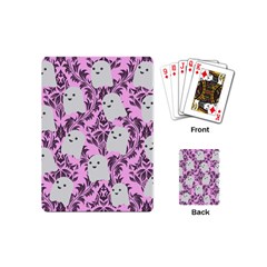 Pink Ghosts Playing Cards Single Design (mini) by InPlainSightStyle