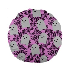 Pink Ghosts Standard 15  Premium Round Cushions by InPlainSightStyle